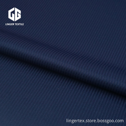 Plain Dyed Stripe Jacquard Interlock Fabric For T-Shirt